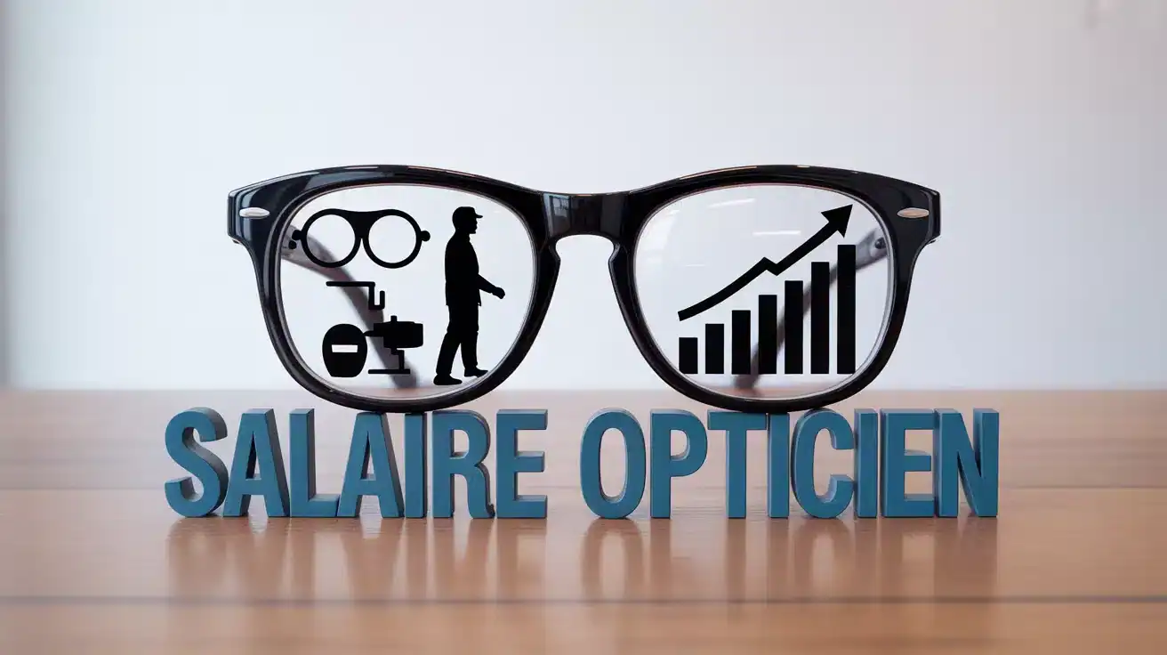 Illustration vectorielle secteur optique salaire opticien