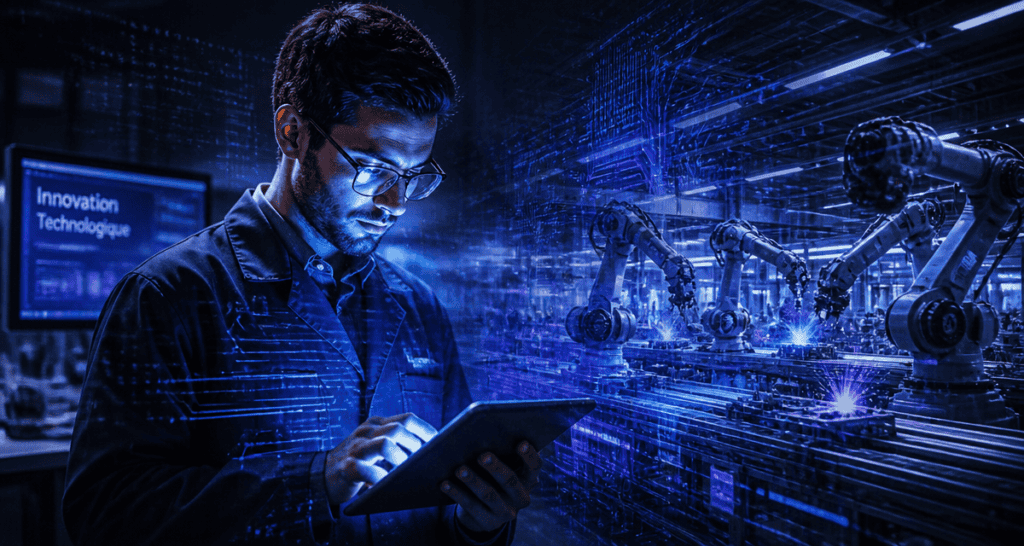 Innovation technologique ingénieur et usine automatisée