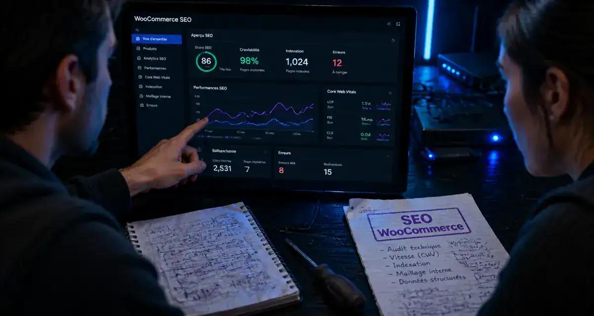 Agence seo woocommerce : équipe SEO technique et Core Web Vitals