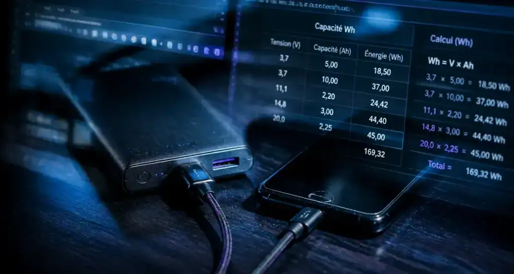Batterie externe comparatif : USB-C, capacité Wh, critères techniques pour éviter les pannes