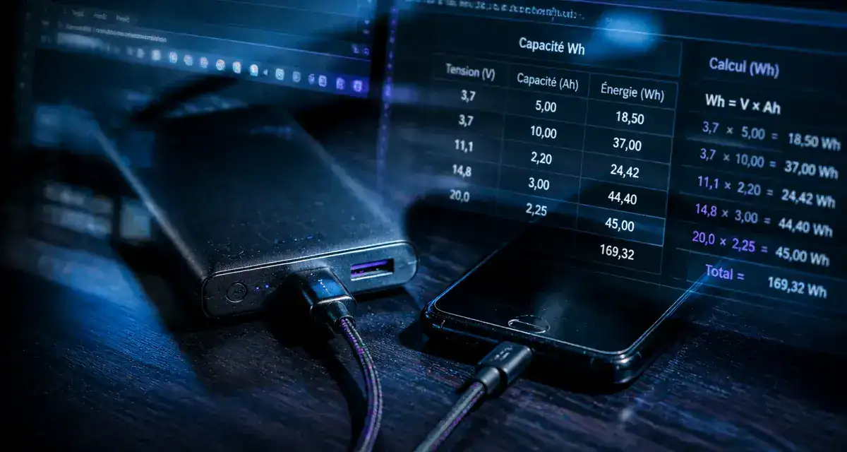 Batterie externe comparatif : USB-C, capacité Wh, critères techniques pour éviter les pannes