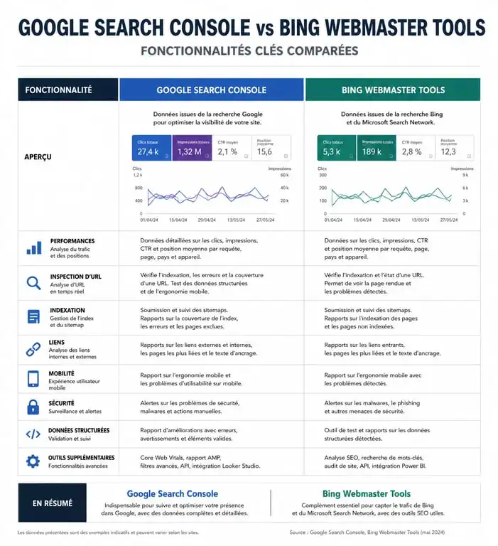 Comparatif des outils pour webmasters : Google Search Console vs Bing Webmaster Tools