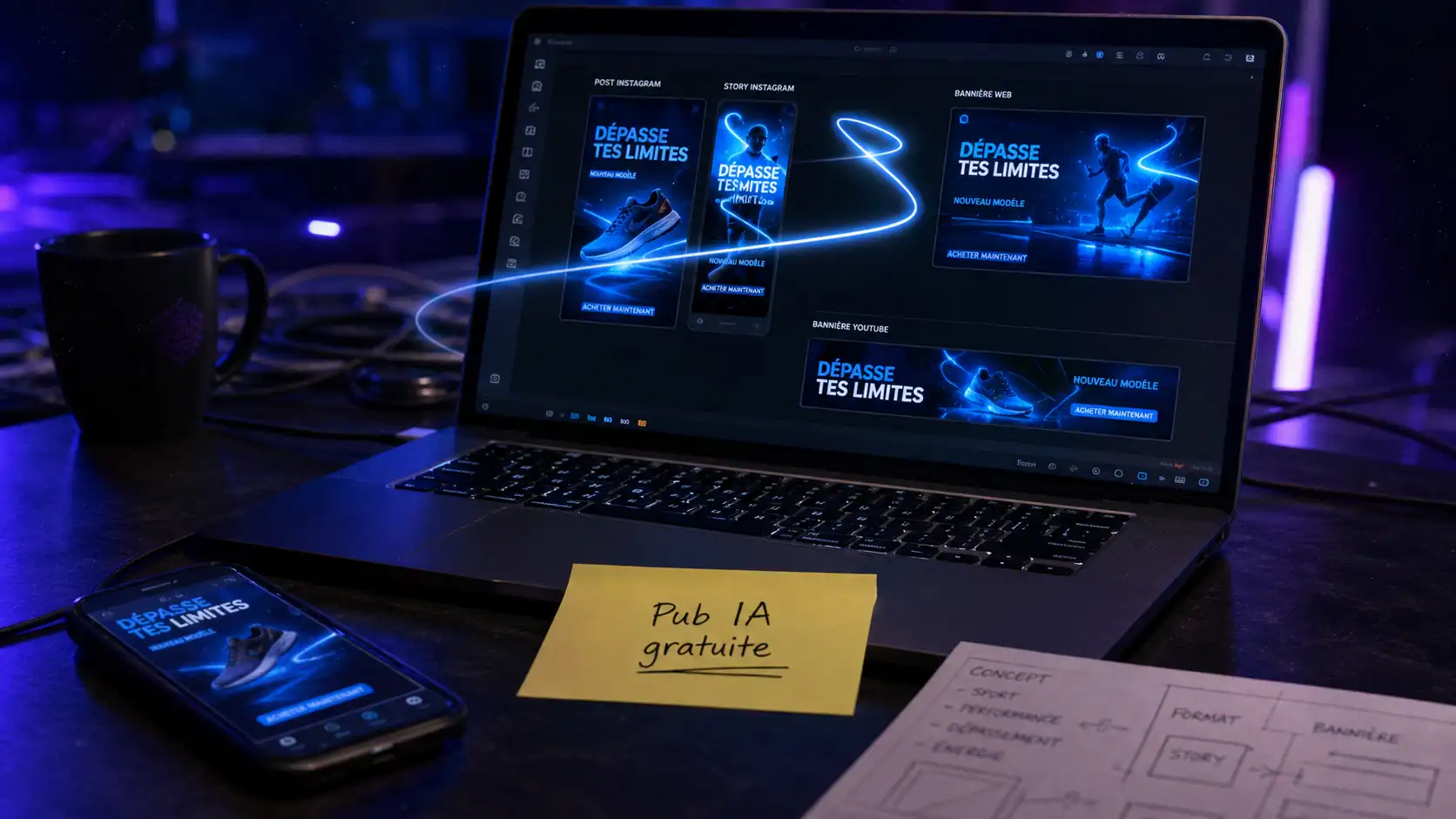 ia générateur de publicité gratuit : pub IA gratuite avec 5 outils
