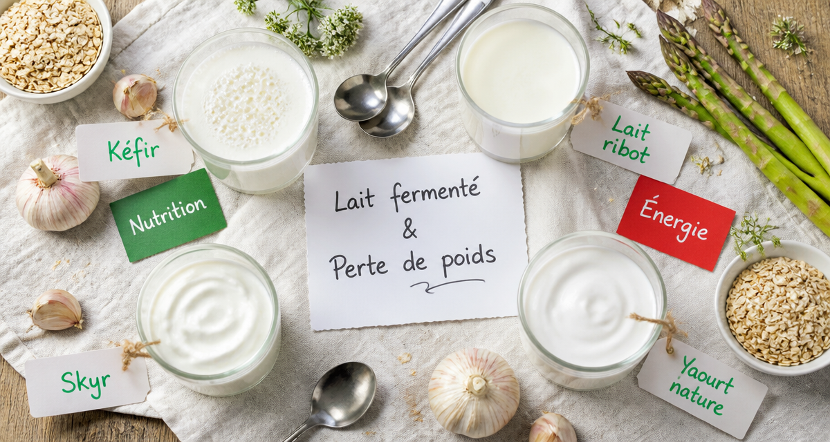 lait fermente et perte de poids verres kefir skyr yaourt