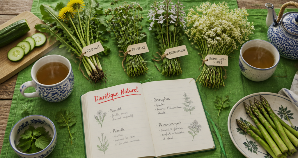 le plus puissant diuretique naturel plantes tisanes