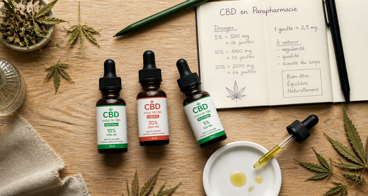 cbd parapharmacie leclerc flacons huiles et dosage