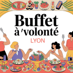 Buffet à volonté Lyon grande table festive avec différents plats