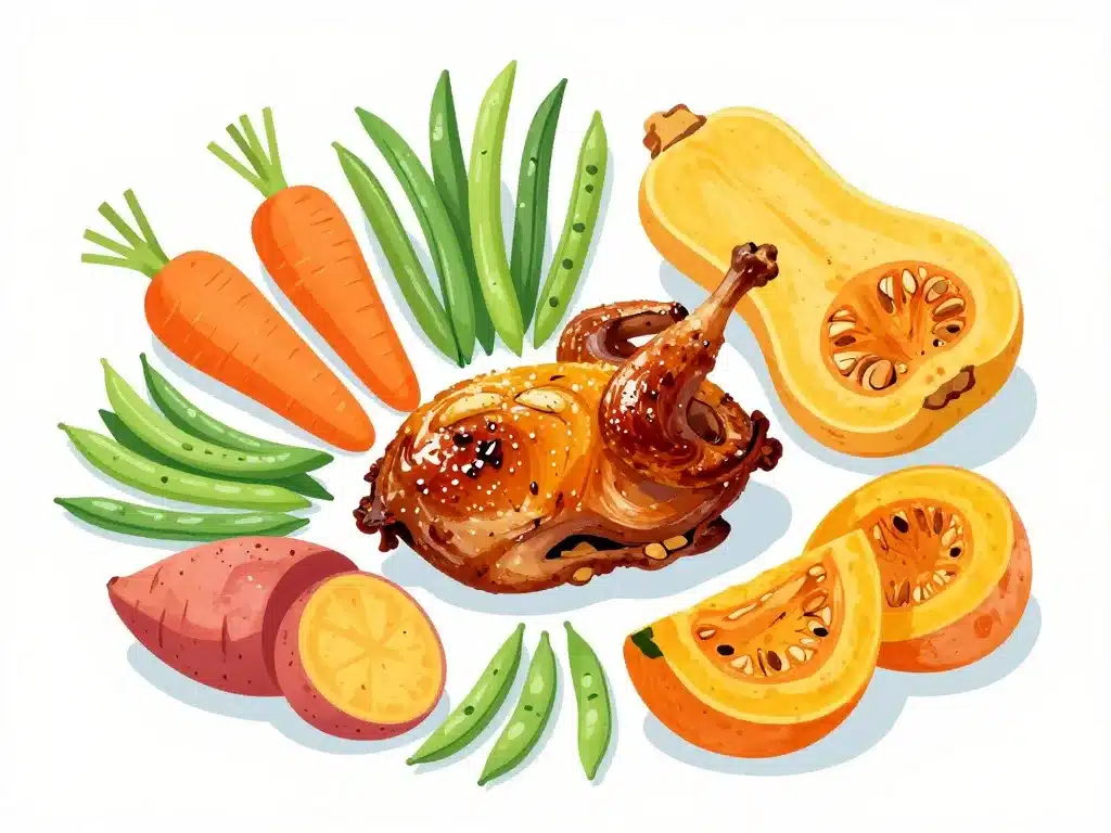 confit de canard accompagnement légumes pour alléger