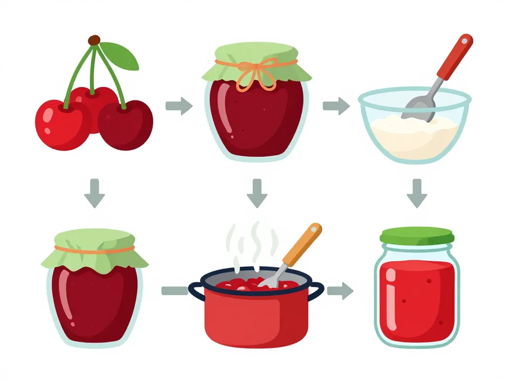 diagramme étapes confiture de cerises