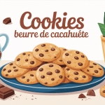 illustration cookies beurre de cacahuète moelleux ambiance cuisine