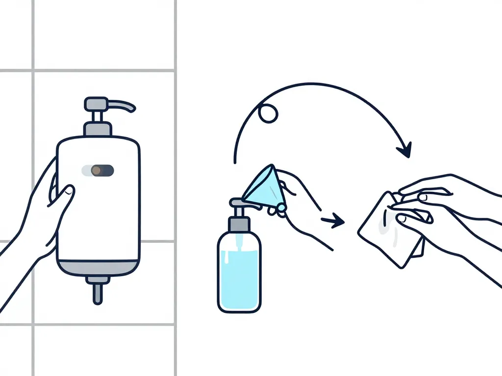 installation et entretien distributeur de savon mural rechargeable