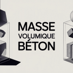 Schéma masse volumique béton style vectoriel moderne