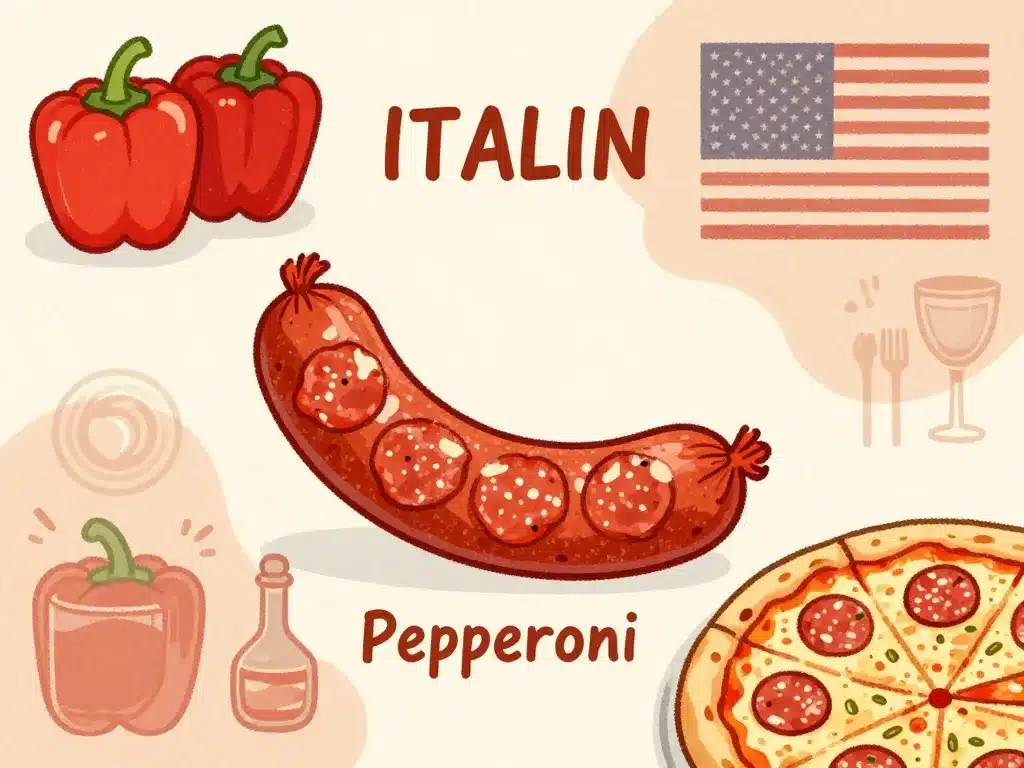 illustration transformation pepperoni italien américain