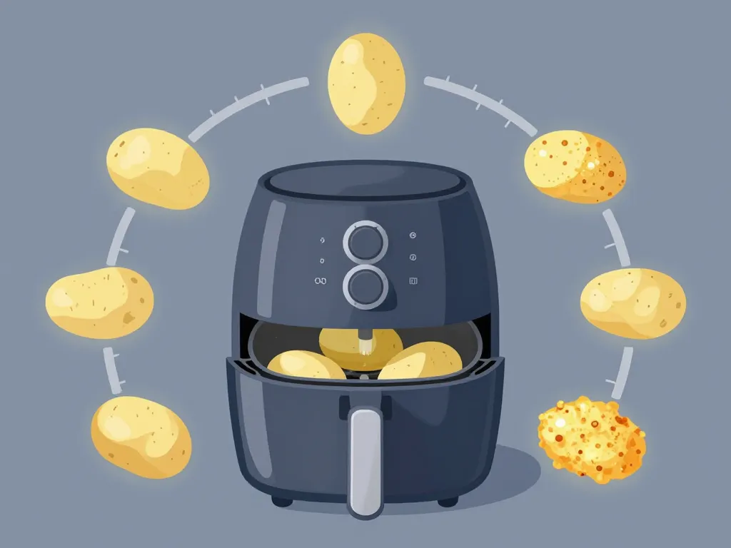pomme de terre airfryer visuel temps cuisson température