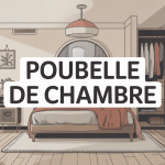 poubelle chambre dans intérieur moderne et rangé