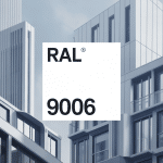 illustration moderne ral colour 9006 éléments métalliques urbains