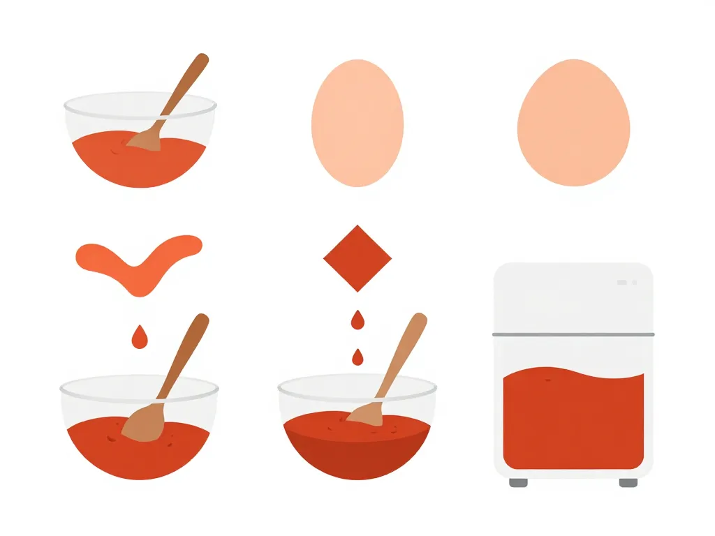 Etapes illustrées de préparation de la sauce brazil