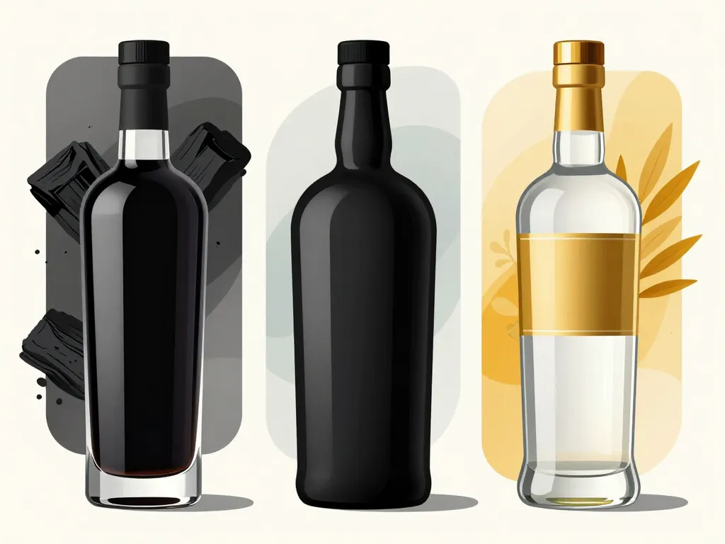 schema concept vodka black types differences visuelles