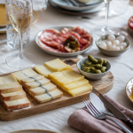 fromage a raclette par personne sur table avec accompagnements
