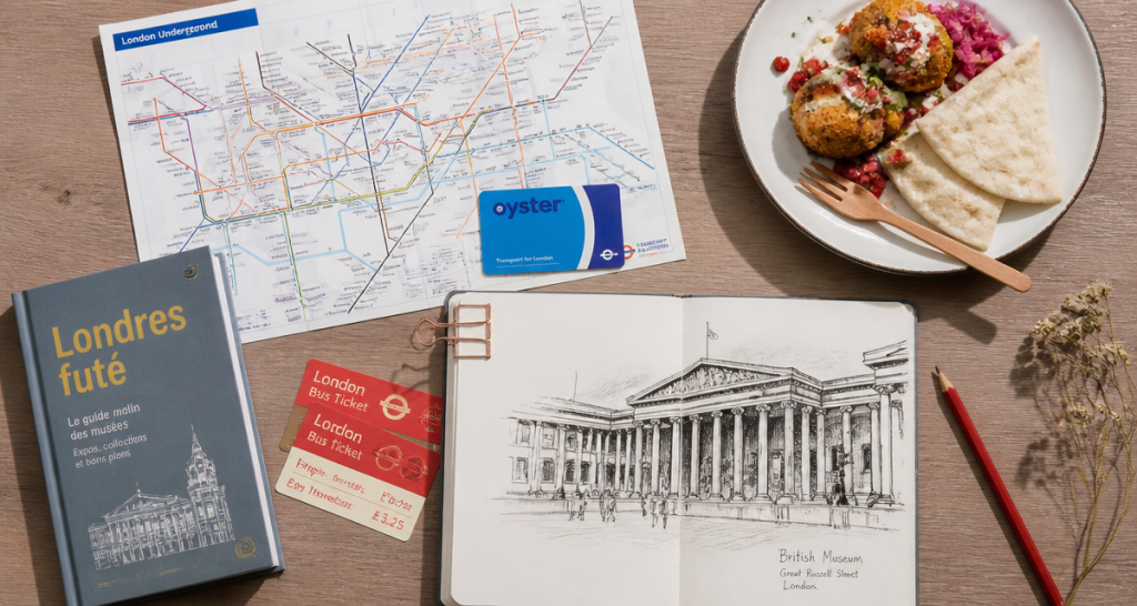 bons plans londres flat lay table objets économiques