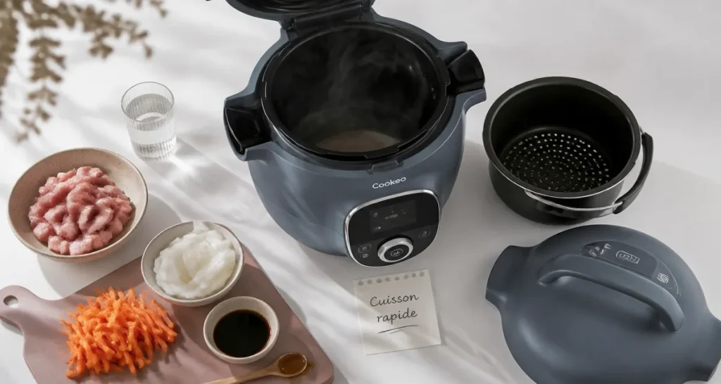 Cuisson rapide cookeo en pression, ingrédients prêts