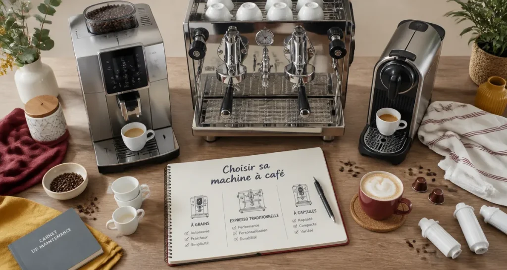 meilleure machine à café professionnelle sur table avec accessoires