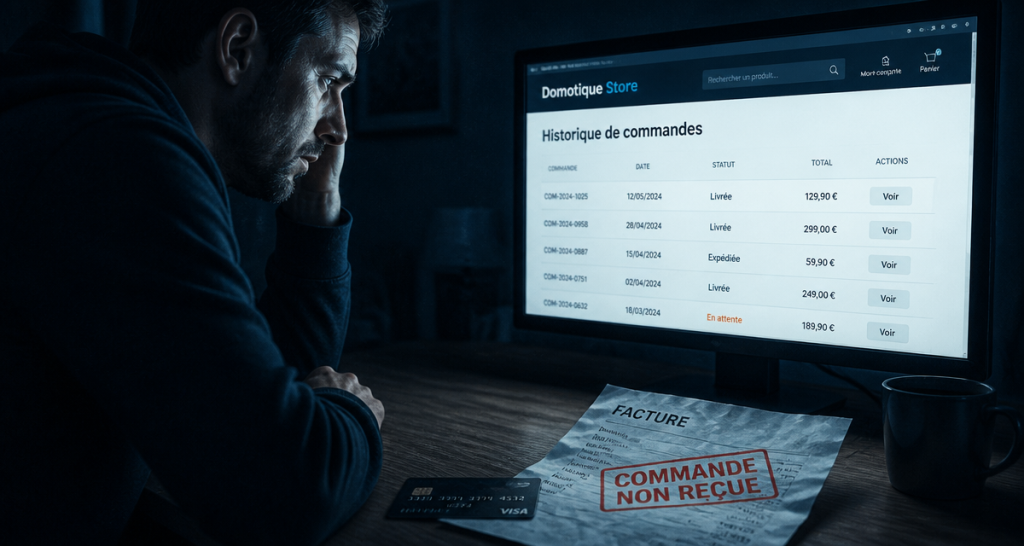 avis domotique store commande non reçue