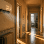 clim dans couloir pour refroidir les chambres dans appartement ancien