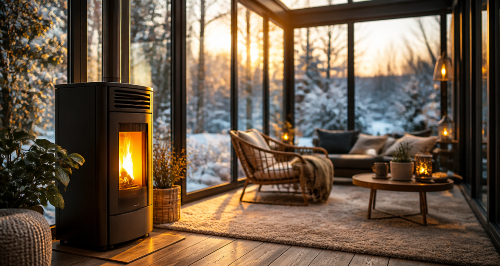 comment chauffer une veranda avec poele a granules