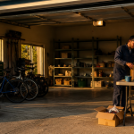 débarrasser un garage homme triant objets