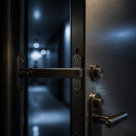 entrebâilleur porte blindée en acier moderne