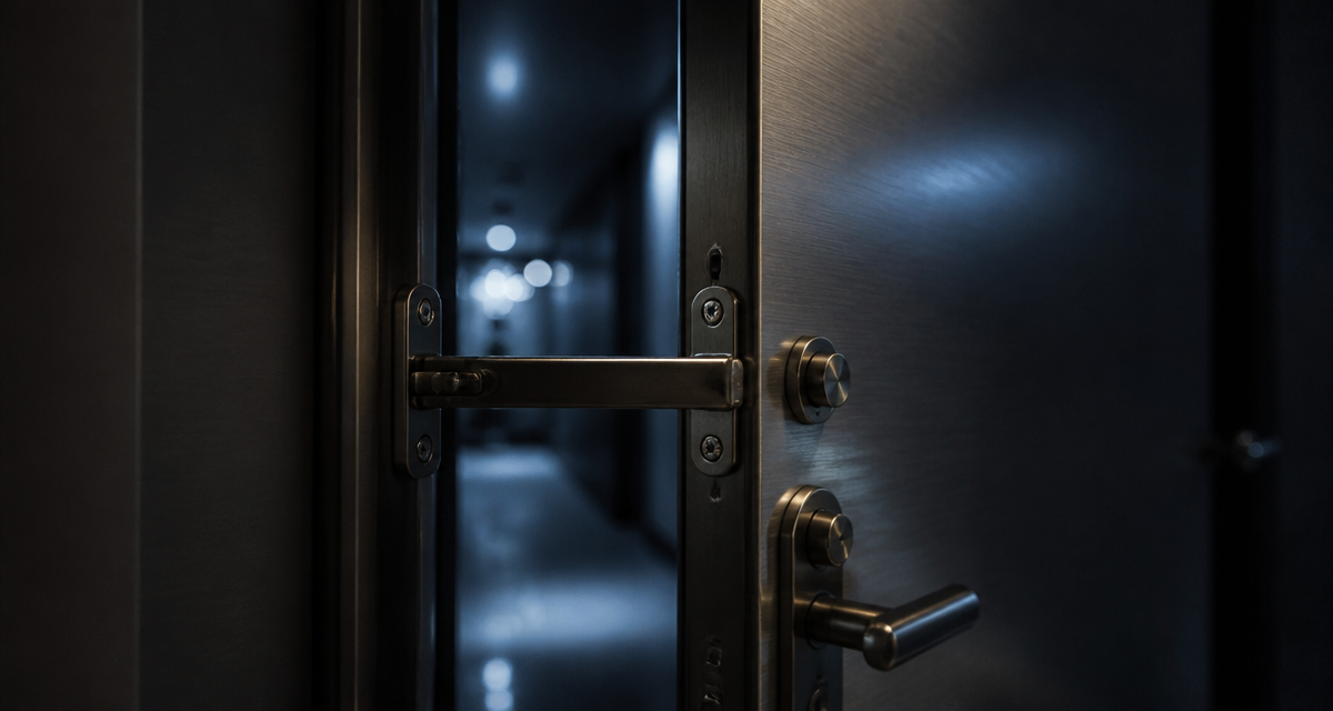 entrebâilleur porte blindée en acier moderne