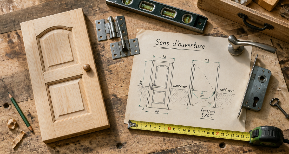 ouvrant porte plan menuisier