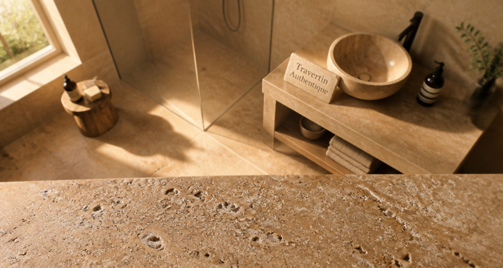 travertin salle de bain inconvénients porosité