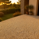 terrasse en résine avantage et inconvénient moquette de pierre