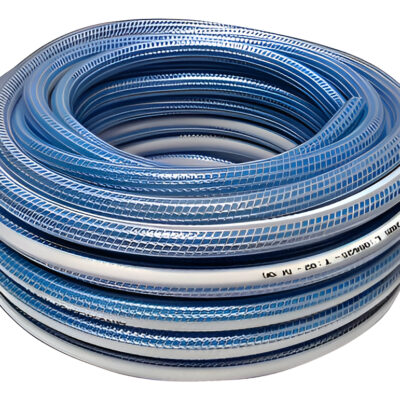 Manguera Riego 1/2 X 25mts Anticolapso/antitorcion Trenzada Color Celeste