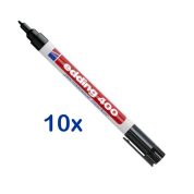 10 Permanentmarker edding 400, Rundspitze, Strichbreite 1,0 mm, versch. Farben - schwarz