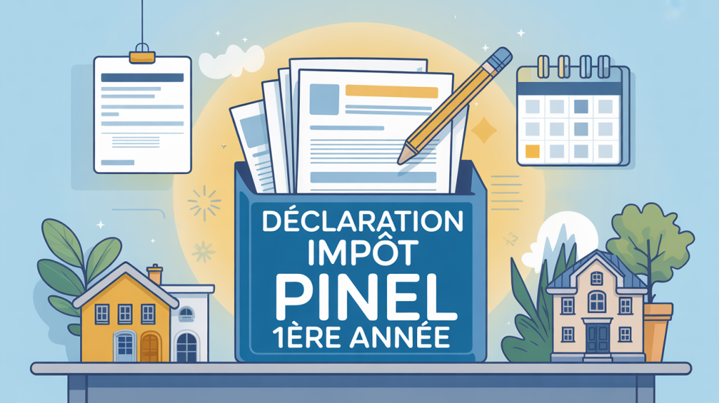 dossier fiscal Pinel sur bureau déclaration impôt pinel 1ère année