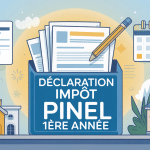 dossier fiscal Pinel sur bureau déclaration impôt pinel 1ère année