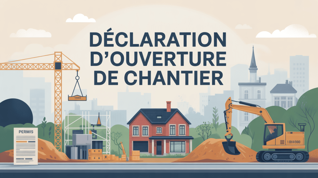 déclaration d'ouverture de chantier permis construction mairie
