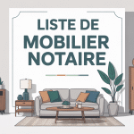 illustration liste mobilier notaire exemple meubles stylisés