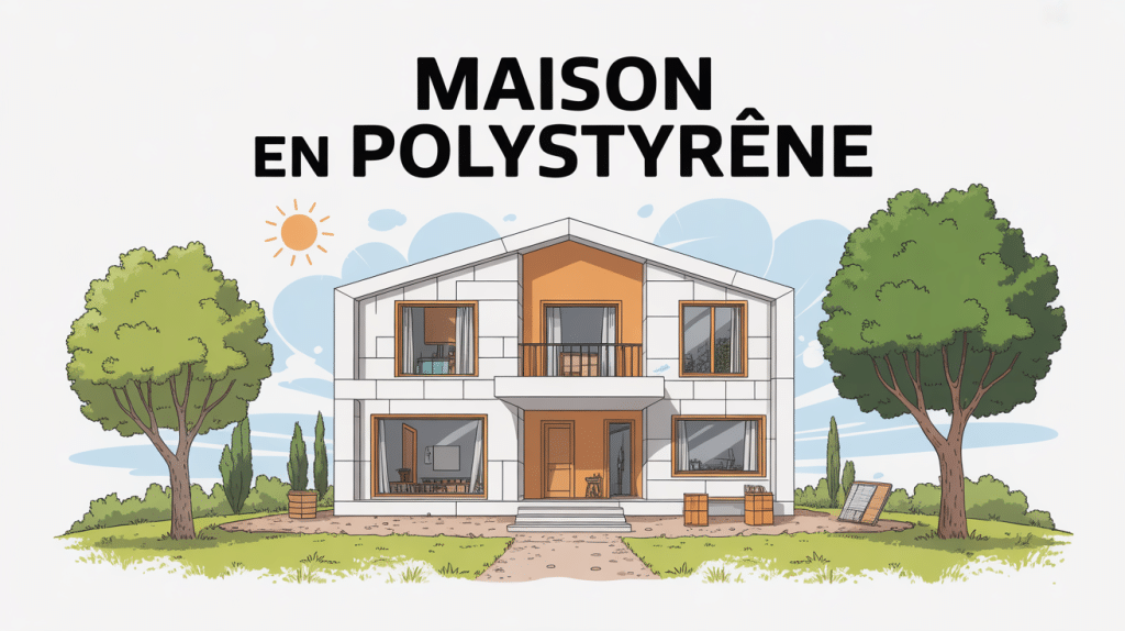 illustration concept construction maison en polystyrène prix