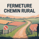 peut-on fermer un chemin rural illustration vectorielle décision mairie