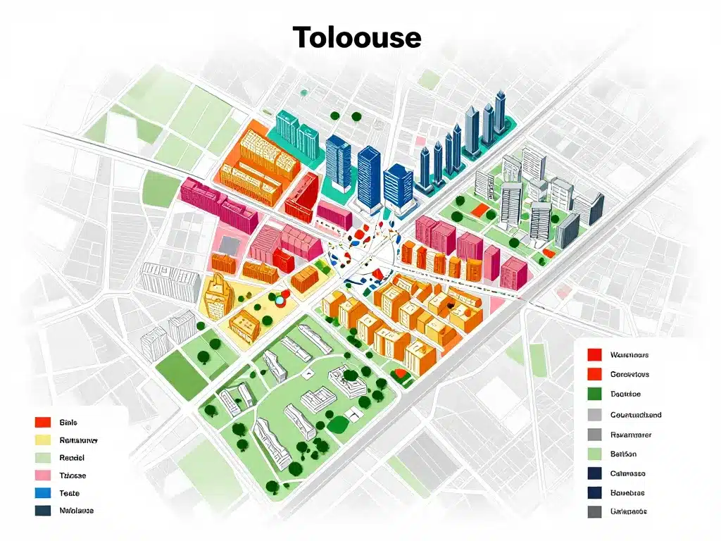plan local d'urbanisme toulouse diagramme zones règles hauteurs parkings