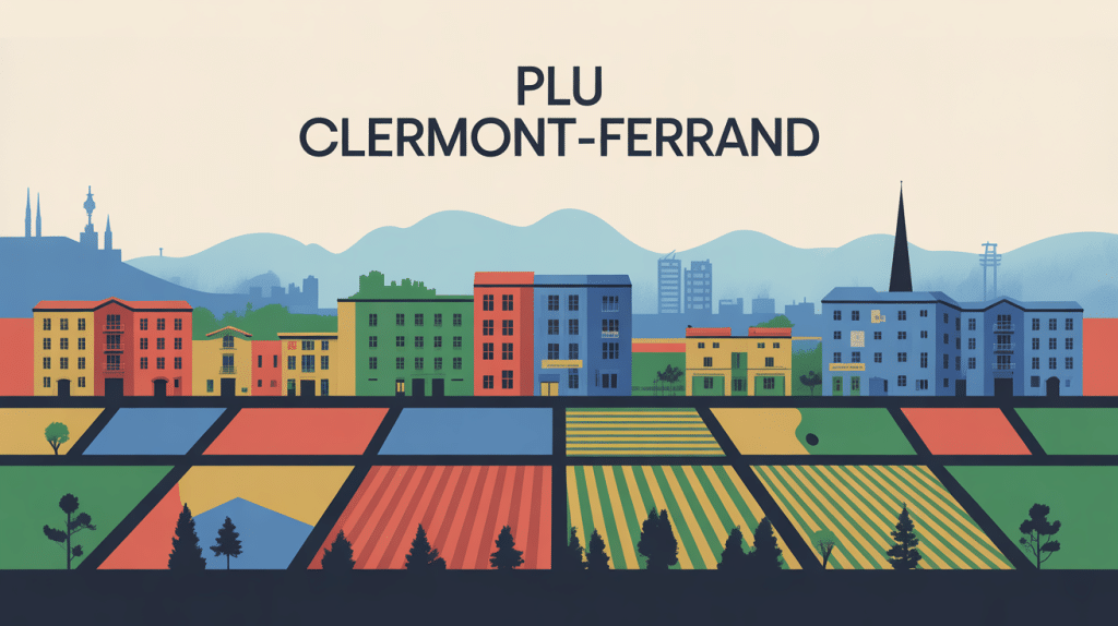 Plan local d’urbanisme Clermont Ferrand illustration vectorielle