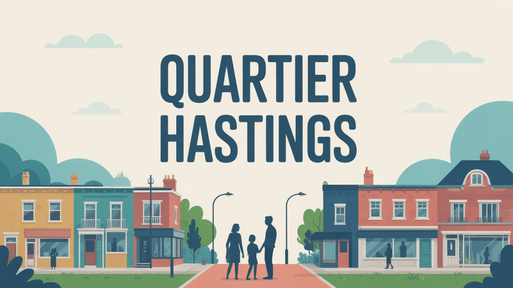 vue stylisée quartier hastings ambiance résidentielle