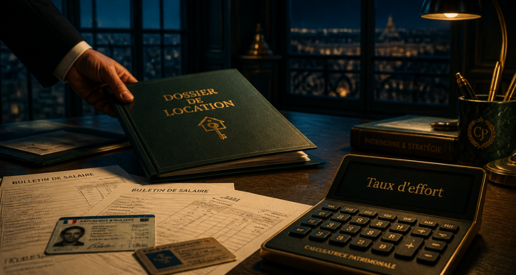 dossier de solvabilité sur bureau avec documents