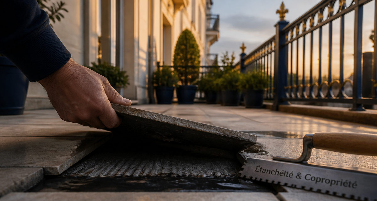 étanchéité terrasse privative copropriété carrelage membrane
