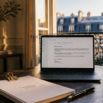 exemple mail après visite appartement sur ordinateur
