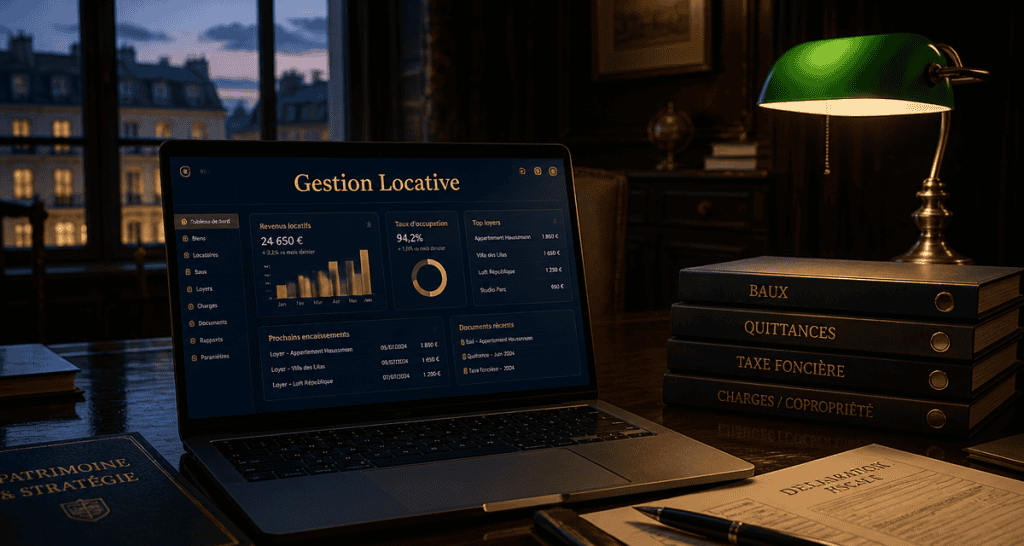 logiciel de gestion locative sur ordinateur portable